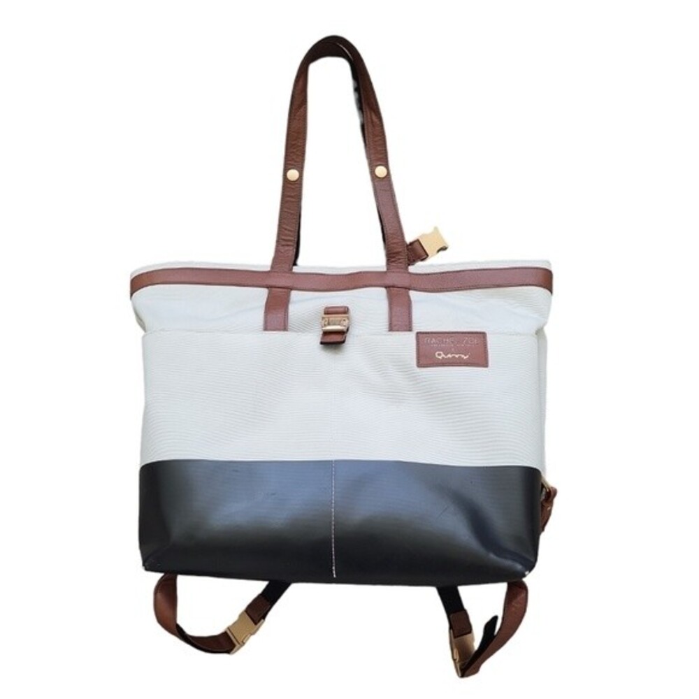 EUC Rachel Zoe Canvas Quinny Diaper Bag backpack w/ many pockets, large